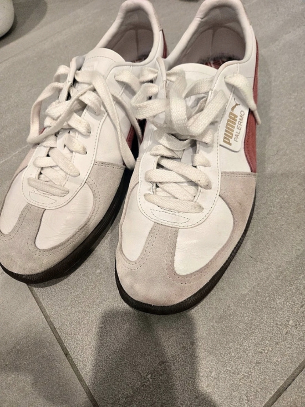 Puma Palermo White & Red Sneakers